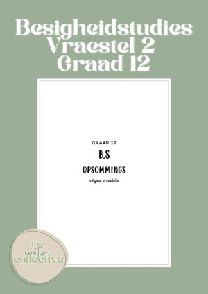Besigheidstudies Graad 12 vraestel 2
